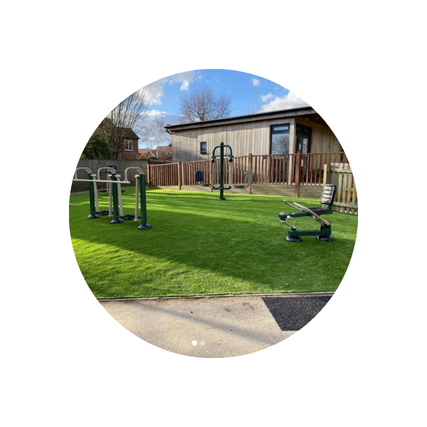 playground gym equipment in place