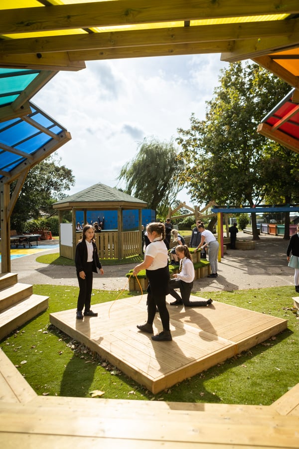 Outdoor play area for UK schools