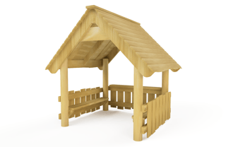 Play Hut with Benches