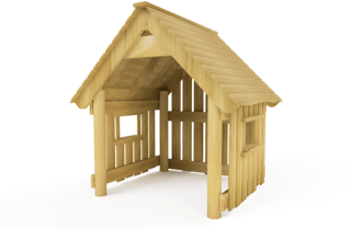 Play Hut Solid with open Front