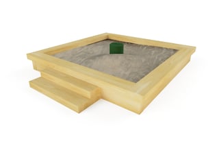 2m Sleeper Sandpit with Cover