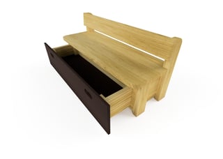 Timber Storage Bench with Drawer